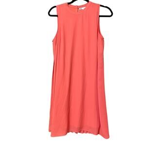 Daniel Rainn Coral Sleeveless Pleated Back Mini Dress Womens S Preppy Casual Sun